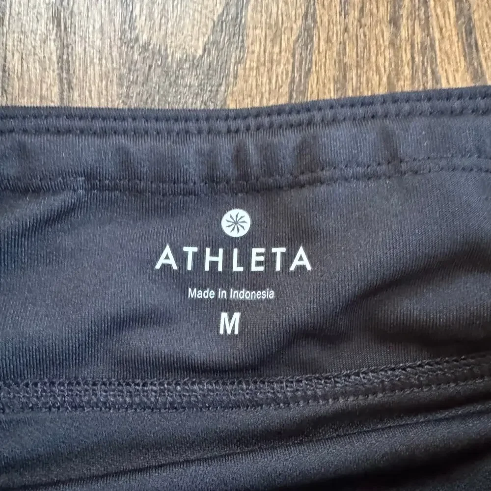 Athleta Womens Solid Black Athletic Running Shorts with Liner Size Medium - Picture 7 of 9